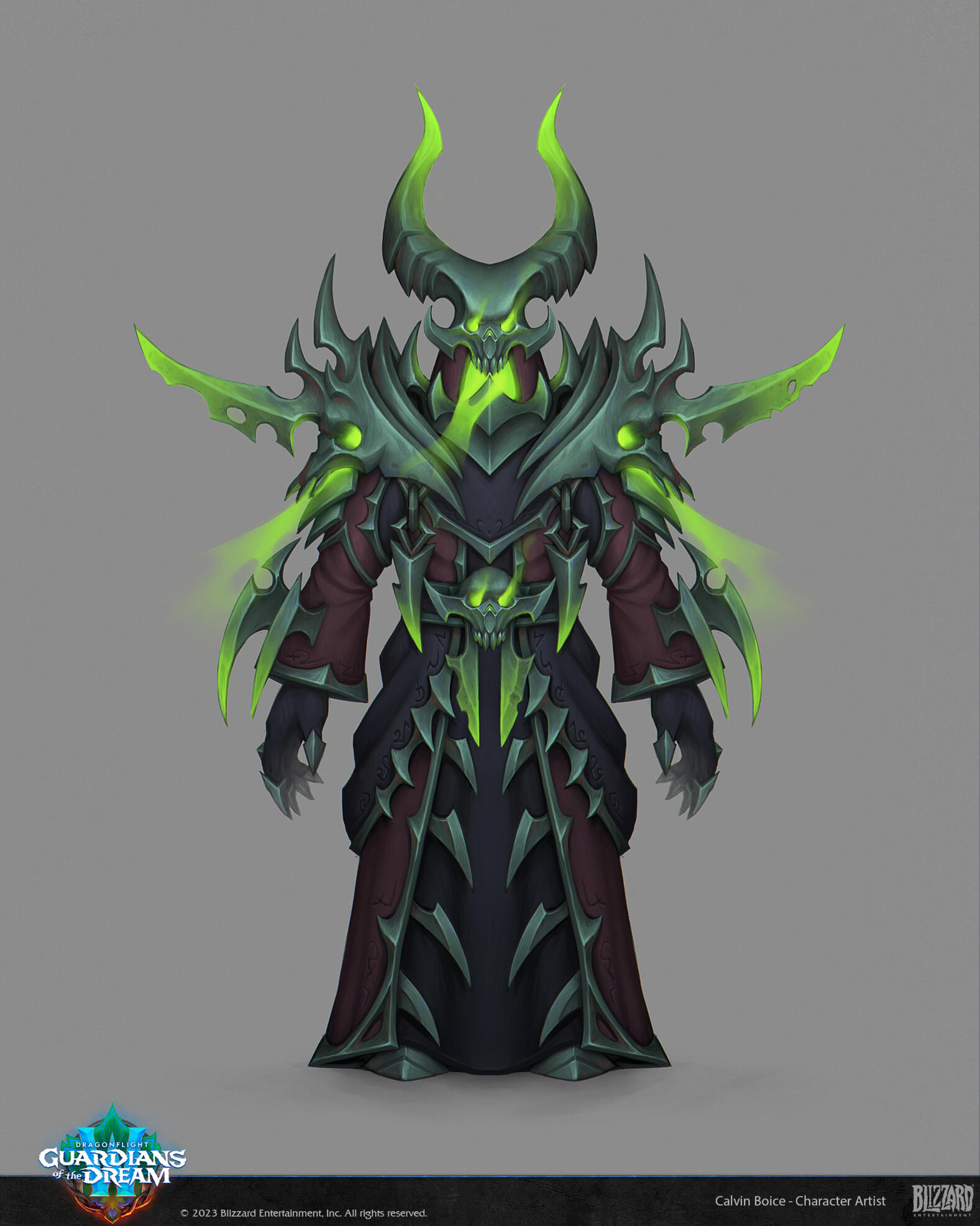 Warlock armor set concept for the Dragonflight 10.2 Raid